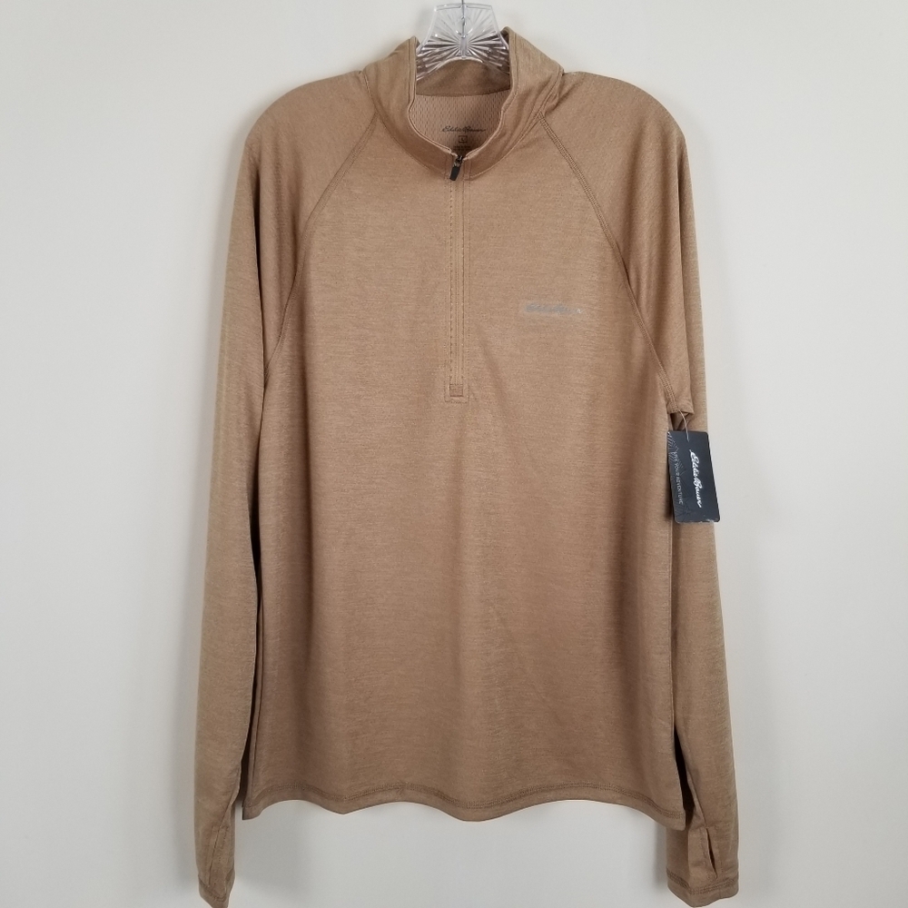 Eddie Bauer Quarter Zip Lightweight Pullover Large NWT
